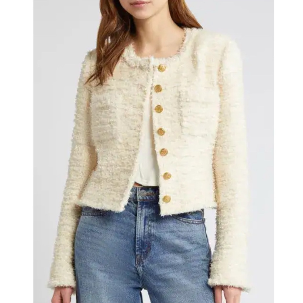 LoveShackFancy NWT size 8 LoveShackFancy Vermont tweed jacket